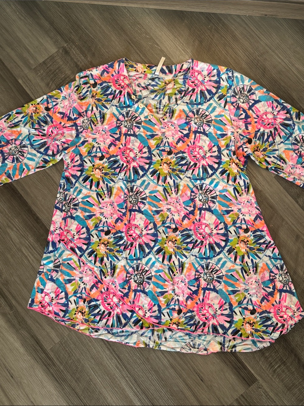 Lulu-B small tunic top shirt womens turtle resort wear lightweight
